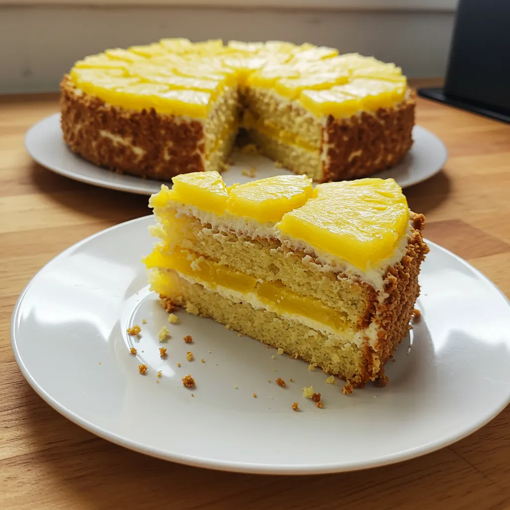 Juicy Pineapple Heaven Cake: A Tropical Paradise Dessert - secondary view